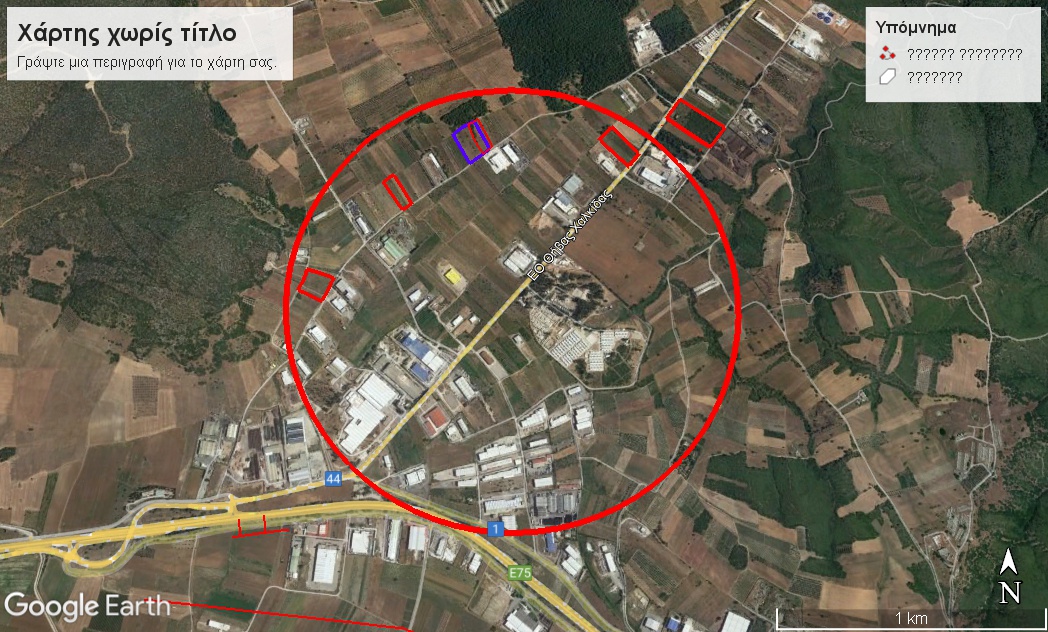 Ριτσώνα Βιομηχανική Έκταση 5,5 Στρεμ.Με (Γεώτρηση). Κωδ. 777