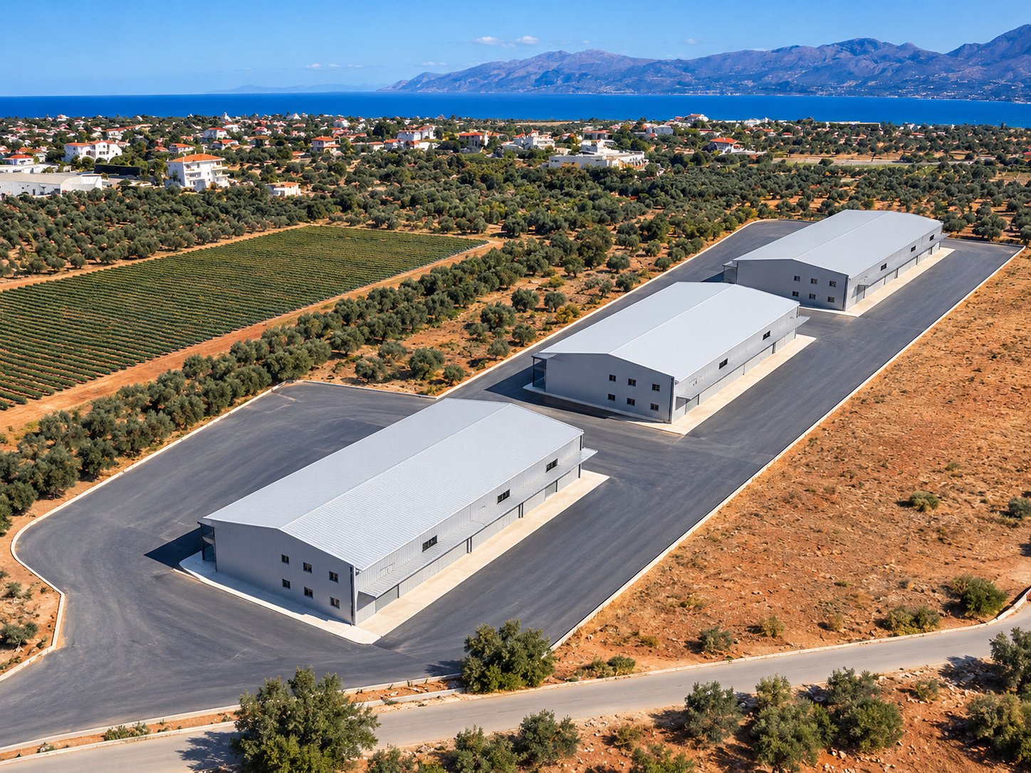 Π.Ε. Ηρακλείου Χερσόνησος 3 Νεόδμητες Εμπορικές Αποθήκες (logistics) 3.300 τ.μ..